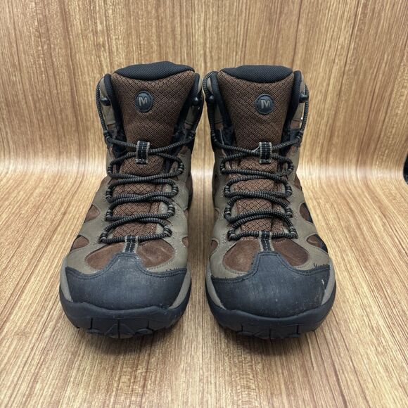 Merrell Reflex 3 Mid Mens Size 9.5 Boots Brown Leather Waterproof Hiking Boots - Picture 2 of 8